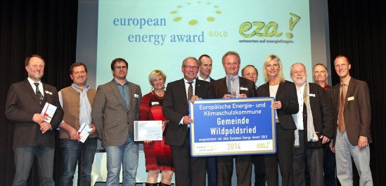 Die Bayerische Umweltministerin Scharf zu Besuch in Wildpoldsried, bei der Auszeichnung der bayerischen Kommunen. Wildpoldsried ist dabei die einzige GOLD-Gemeinde.